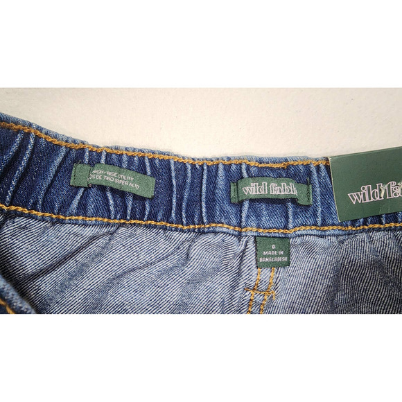 woman's jean shorts super high rise size 0 waist 24 wild fable - Picture 6 of 6